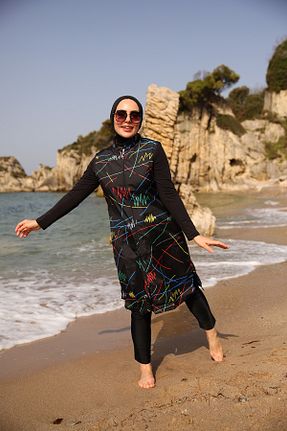 مایو حجاب مشکی زنانه ساده Remsa Mayo - کد 290334278