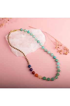 گردنبند جواهر سبز زنانه سنگ OSMANLI DOĞAL TAŞ - کد 678004010