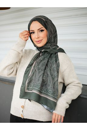 روسری خاکی پلی استر efdal şal eşarp - کد 881667482