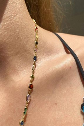 گردنبند نقره طلائی زنانه 925 عیار Spossy Silver Jewelry - کد 881670929