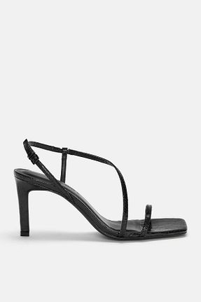 صندل مشکی زنانه پاشنه نازک Pull & Bear - کد 881674152