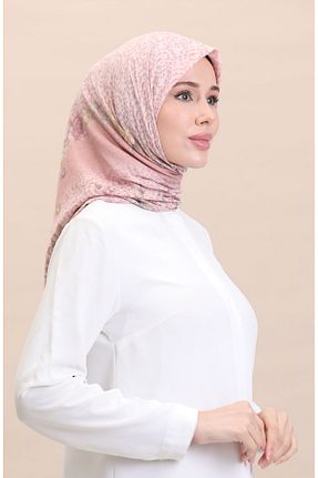 روسری صورتی پلی استر sefamerve - کد 881673173