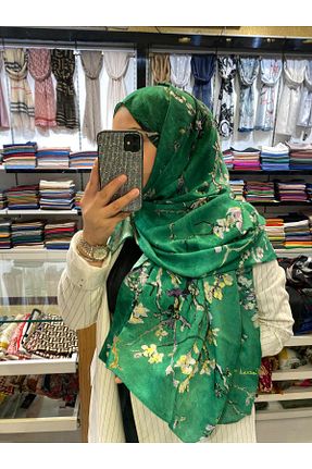 شال سبز زنانه پنبه ای diorel - کد 881672338