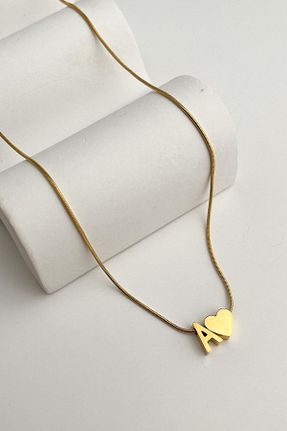 گردنبند جواهر طلائی زنانه استیل ضد زنگ Modex - کد 881672781