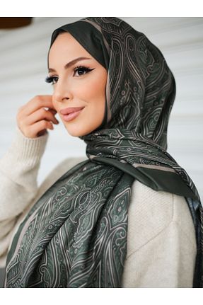 روسری خاکی پلی استر efdal şal eşarp - کد 881674588
