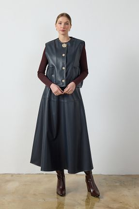 دامن سرمه ای زنانه Birgül Bektaş - کد 881674076