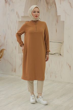 تونیک حجاب قهوه ای زنانه ویسکون Armine TREND - کد 881626167