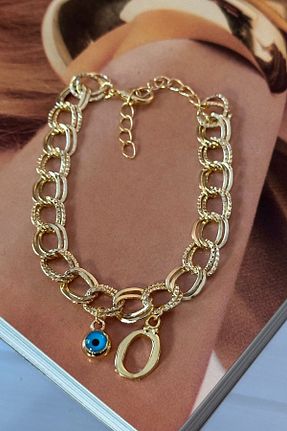 دستبند جواهر طلائی زنانه روکش طلا Trendy Butik - کد 856778046
