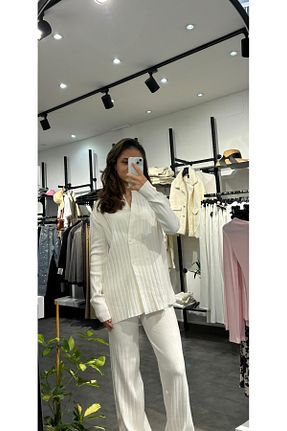 ست بالاتنه و پائین تنه نباتی زنانه تریکو Butik - کد 881679608