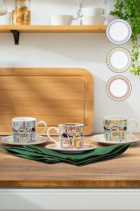 فنجان قهوه طوسی 6 نفره Porsima - کد 827824766