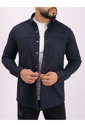 پیراهن سرمه ای مردانه اسلیم فیت cliento - کد 881679061