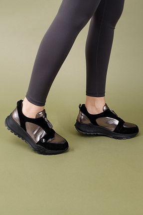کفش اسنیکر مشکی زنانه چرم اصل Getcho - کد 881679796