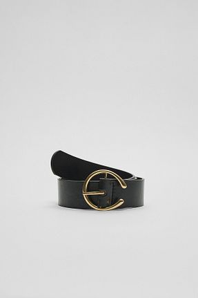 کمربند مشکی زنانه پلی اورتان Stradivarius - کد 881682232