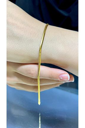 دستبند طلا طلائی زنانه 14 عیار kuyumcu nurettin - کد 801280573