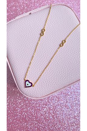 گردنبند استیل ( فولاد ) زرد زنانه استیل (فولاد) Ünlü Butik - کد 881688680