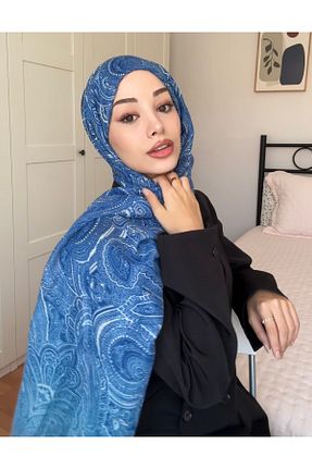 شال سرمه ای زنانه پنبه ای diorel - کد 881692346