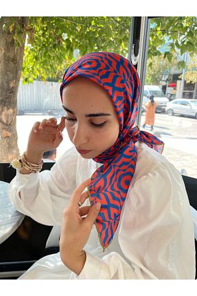روسری قرمز پنبه ای BERCESTESCARFS - کد 881690611