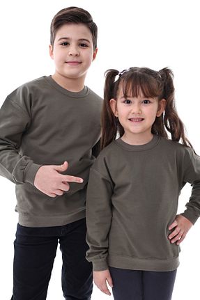 سوئیشرت خاکی بچه گانه ساده ZUZUNGA - کد 881684928