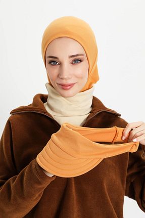 کلاه شنای حجاب نارنجی زنانه Aisha
