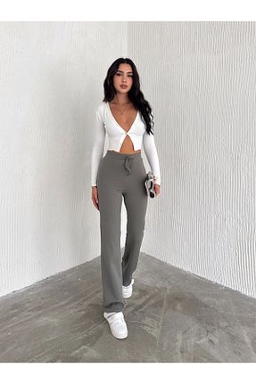 شلوار گرمکن حجاب سبز زنانه ساق پهن winmoda - کد 881716996