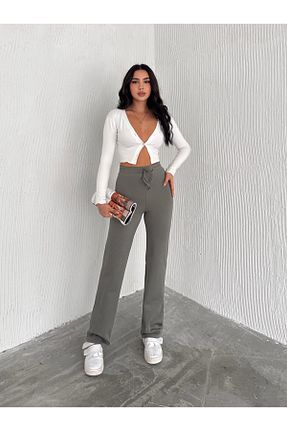 شلوار گرمکن حجاب سبز زنانه ساق پهن winmoda - کد 881716996