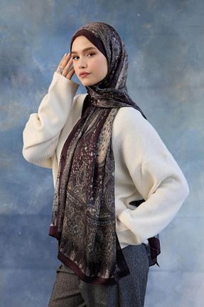 شال بنفش زنانه پنبه پلی استر İpekhan - کد 878837585