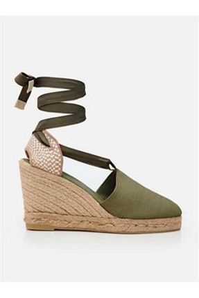 کفش اسپادریل خاکی زنانه چرم خالص Su Espadril - کد 740883801