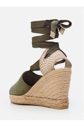 کفش اسپادریل خاکی زنانه چرم خالص Su Espadril - کد 740883801