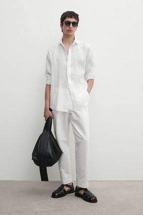 پیراهن سفید مردانه رگولار Massimo Dutti - کد 803428627