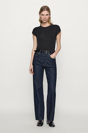 شلوار جین سرمه ای زنانه پنبه ای Massimo Dutti - کد 845367021