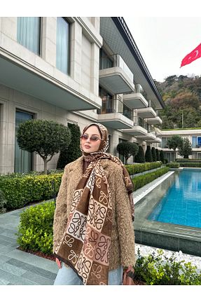 شال قهوه ای زنانه diorel - کد 881742405