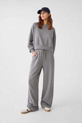 شلوار طوسی زنانه پلی استر Stradivarius - کد 750258655