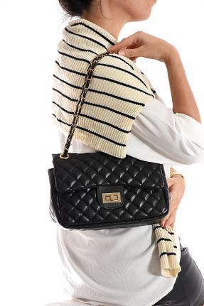 کیف دوشی مشکی زنانه چرم مصنوعی NWR BAGS - کد 881762444
