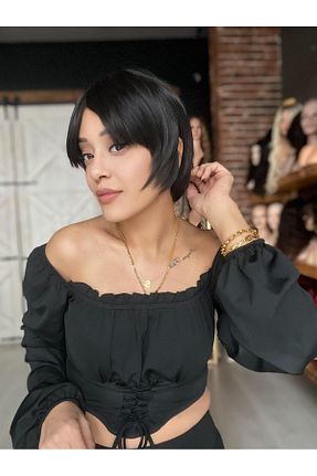 کلاه گیس مشکی زنانه Suzan Peruk - کد 881775793