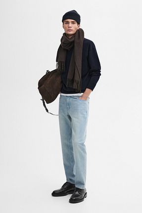 پلیور سرمه ای مردانه ساده Massimo Dutti - کد 881818868