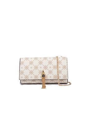 کیف دوشی بژ زنانه چرم مصنوعی Lamberti - کد 881806903