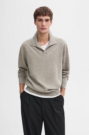 پلیور سبز مردانه ساده Massimo Dutti - کد 881816629