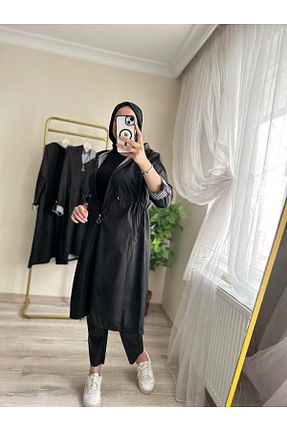 ترنچکت مشکی زنانه بدون آستر UMARS - کد 881822441