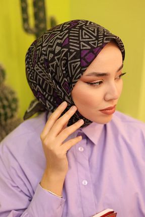 دستمال گردن بنفش زنانه پنبه ای Silk Home - کد 881821058