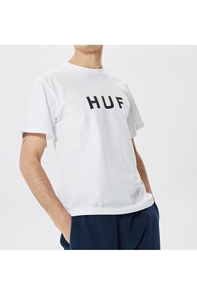 تیشرت سفید مردانه یقه دوچرخه HUF - کد 865511846