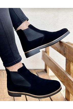 بوت / نیم بوت مشکی مردانه جیر Hu Moda - کد 156305842
