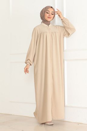 کلاه و ابایا بژ زنانه پنبه ای OKTAYUSTA COLLECTİON - کد 736285996