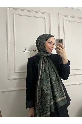 شال سبز زنانه پنبه ای Lunora - کد 881884936