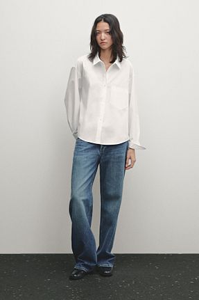 پیراهن سفید زنانه رگولار Massimo Dutti - کد 881912481