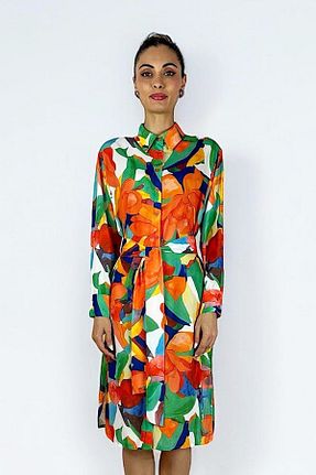 تونیک حجاب نارنجی زنانه پلی استر Lale Butik - کد 861954644