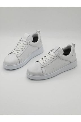 کفش اسنیکر سفید مردانه چرم اصل PATRON SHOES - کد 881913114