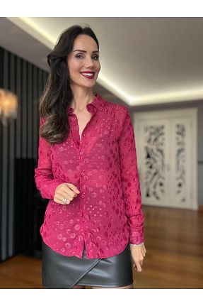 پیراهن زرشکی زنانه رگولار Atelier Derin - کد 881920249