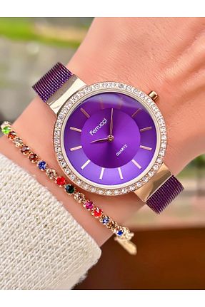 ساعت مچی بنفش زنانه 31-35 میلی متر Ferrucci - کد 881929314