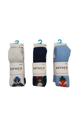 جوراب آبی بچه گانه پنبه - الاستین Defne Baby - کد 881929938