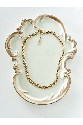 گردنبند استیل ( فولاد ) زرد زنانه استیل (فولاد) I VENÜS Accessories - کد 881944498